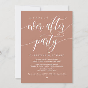 Hochzeitsflucht, Happy End Party, Erdig Einladung