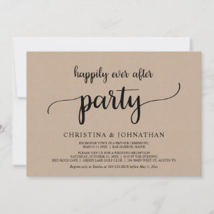 Hochzeitsflucht, Happy End Party, Kraft Einladung