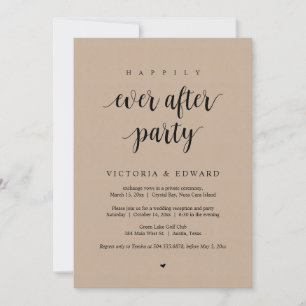 Hochzeitsflucht, Happy End Party, Kraft Einladung