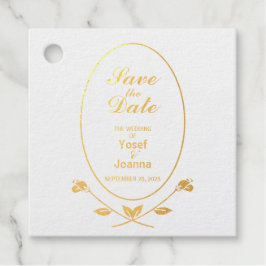 Hochzeitsfoil Save the Date Geschenkanhänger
