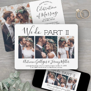 Hochzeitsfolge 4 Foto-Collage Wir heiraten Teil 2 Einladung