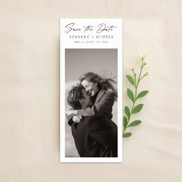 Hochzeitsfoto als Lesezeichen Save the Date - Alte