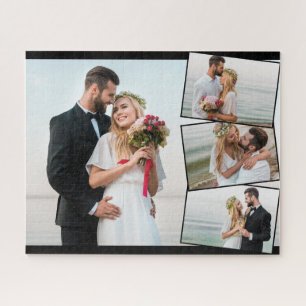 Hochzeitsfoto-Collage mit Zickzack-Bildmontage