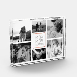 Hochzeitsfoto Collage Mr & Mrs Black & White Fotoblock