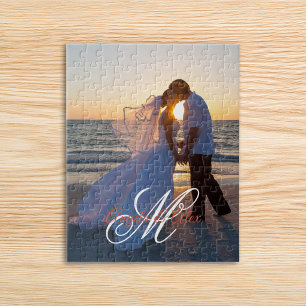 Hochzeitsfoto mit elegantem Monogramm
