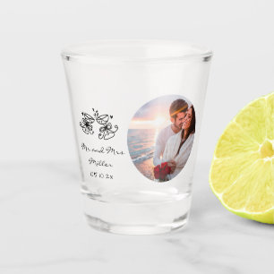 Hochzeitsfoto Whimsical Shot Glas Geschenk