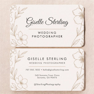 Hochzeitsfotograf Blumen Visitenkarte