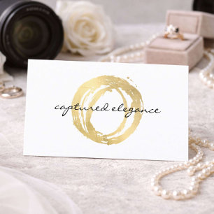 Hochzeitsfotograf Logo Visitenkarte Gold