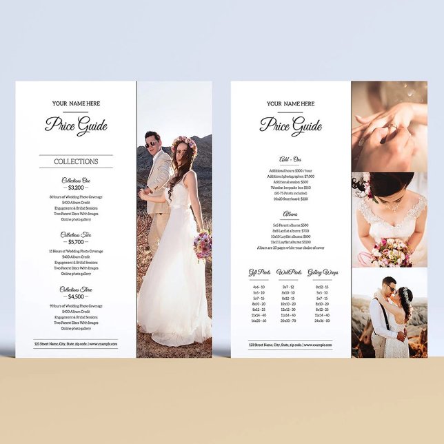 Hochzeitsfotografie-Preisliste Vorlage (Von Creator hochgeladen)