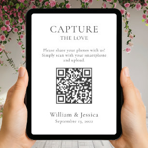 Hochzeitsfotos mit QR-Code teilen Karte