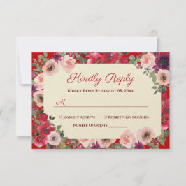 Hochzeitsgarten mit lila Blumengarten RSVP Karte