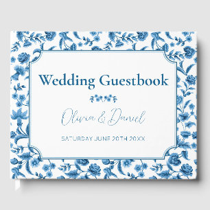 Hochzeitsgast-Buch Chintz Blue & White Floral Gästebuch