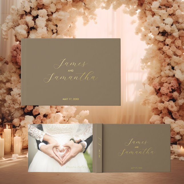 Hochzeitsgast | Dunkelneutral Gästebuch (Von Creator hochgeladen)