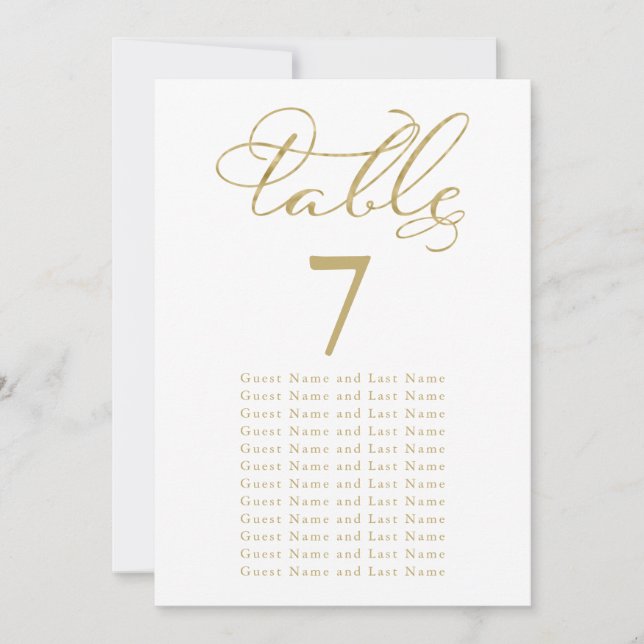 Hochzeitsgast - Goldene Foil Elegante Einladung (Vorderseite)