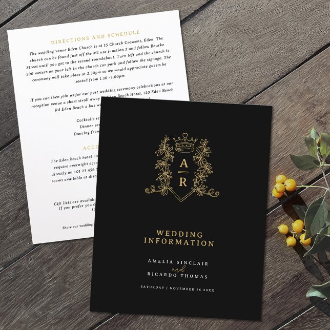 Hochzeitsgast-Informationen über Goldkronen (Von Creator hochgeladen)