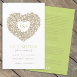 Hochzeitsgast-Informationen über Tulpengrün<br><div class="desc">Tulip Herz Bouquet Monogramm Hochzeitsgast-Informationsblatt. Schöne Broschüre für Hochzeiten ideal, um Ihren Gast zu verstehen, wie Sie Ihre Hochzeitsreise erreichen und sehen Sie den Zeitplan, Unterkunft Informationen und Social Media Hashtag Details zu Ihrem Hochzeitstag. Personalisieren Sie Ihre persönlichen Daten. Braune Farbtöne, cremefarbene Blume, frische Frühlingsgrün-Blätter und Weiß. Weitere passende Elemente...</div>