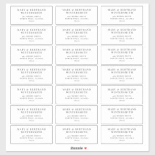 Hochzeitsgast Voradressierte Labels Minimalistisch