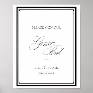HOCHZEITSGÄSTEBUCH, Druckbares Gästebuch-Schild, Poster