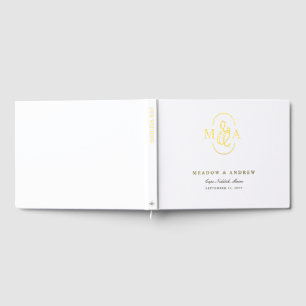 Hochzeitsgästebuch mit Monogramm Und-Zeichen & Ini Gästebuch