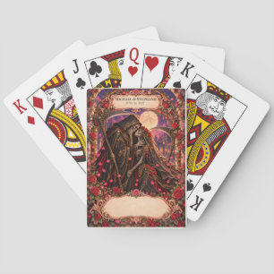 Hochzeitsgästebuch-Signierdeck mit Sensenmann-Moti Spielkarten