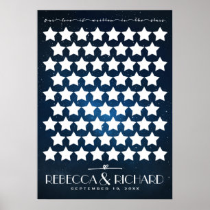 Hochzeitsgästebuch   Unser Liebe/Stars Poster
