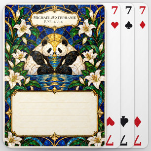 Hochzeitsgästebuch-Unterschriften-Deck mit Panda-M Spielkarten