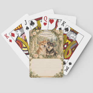 Hochzeitsgästebuch-Unterschriften-Deck mit Shiba I Spielkarten