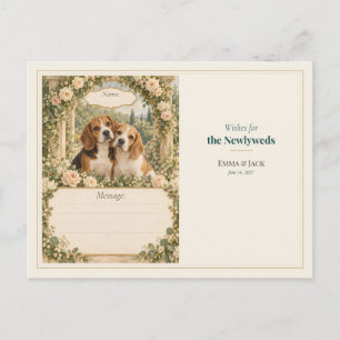 Hochzeitsgästebuch-Wünsche für Beagle Postkarte