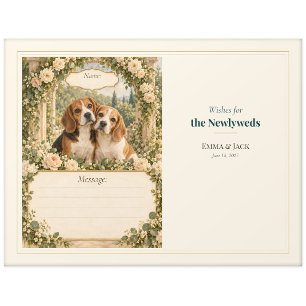 Hochzeitsgästebuch-Wünsche für Beagle Postkarte