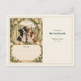Hochzeitsgästebuch-Wünsche für Border Collie Postkarte