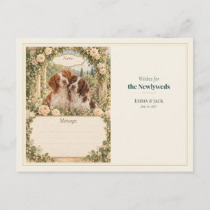 Hochzeitsgästebuch-Wünsche für Brittany Spaniel Postkarte