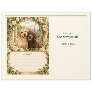 Hochzeitsgästebuch-Wünsche für Labrador Retriever Postkarte