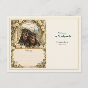 Hochzeitsgästebuch-Wünsche für Rottweiler Postkarte