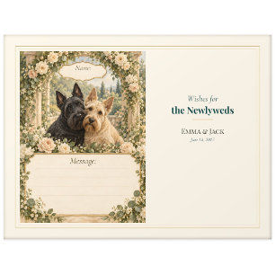 Hochzeitsgästebuch-Wünsche für Scottish Terrier Postkarte