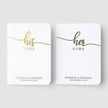 Hochzeitsgelübde Buch Folie Taschennotizbuch Sets