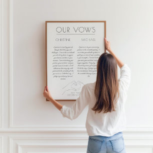 Hochzeitsgelübde   Erstes Hochzeitstagsgeschenk Poster