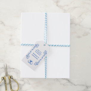 Hochzeitsgeschenk-Anhänger Blaue Saphir-Glocken Geschenkanhänger