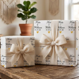 Hochzeitsgeschenk   Benutzerdefinierte elegante Sk Geschenkpapier
