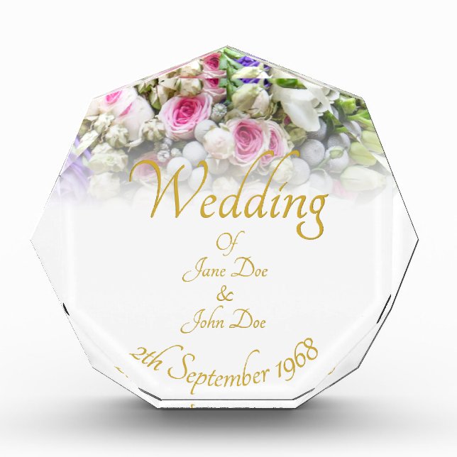 Hochzeitsgeschenk - Braut mit farbenprächtigem Hoc Fotoblock (Vorderseite)