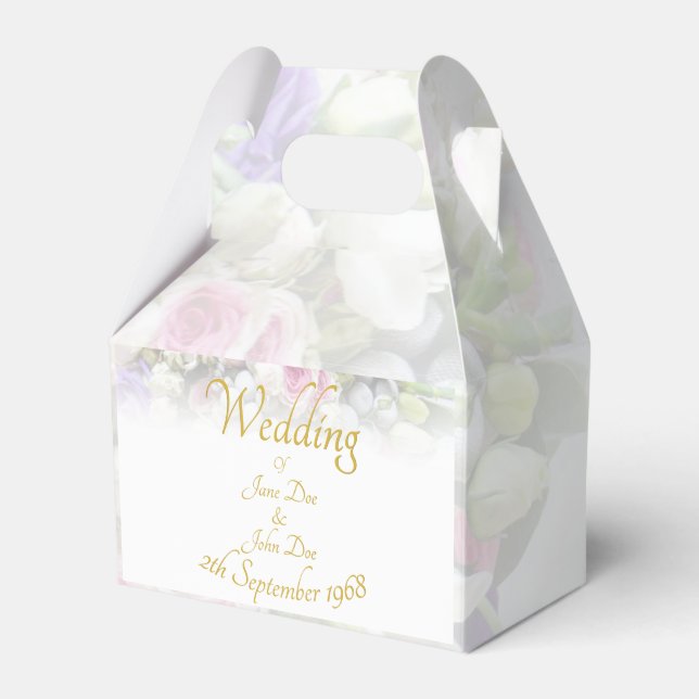 Hochzeitsgeschenk - Braut mit farbenprächtigem Hoc Geschenkschachtel (Vorderseite)