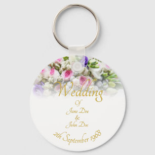 Hochzeitsgeschenk - Braut mit farbenprächtigem Hoc Schlüsselanhänger