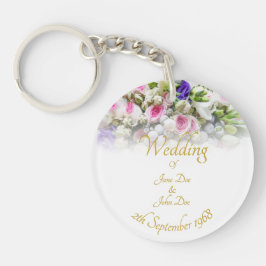 Hochzeitsgeschenk - Braut mit farbenprächtigem Hoc Schlüsselanhänger