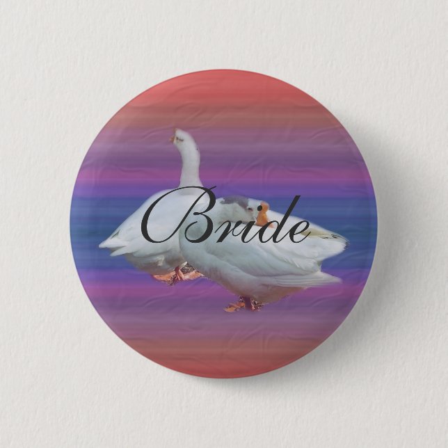 Hochzeitsgeschenk, Braut oder Bräutigam Button (Vorderseite)