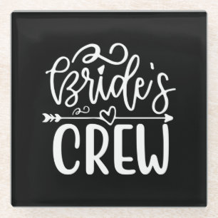 Hochzeitsgeschenk-Bride-Crew Glasuntersetzer