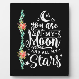 Hochzeitsgeschenk   Du bist mein Mond und alle Ste Fotoplatte
