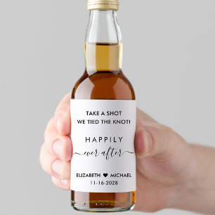 Hochzeitsgeschenk für ein Leben lang glücklich Alkoholflaschenetikett