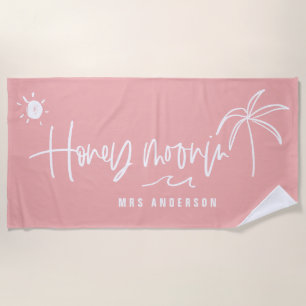 Hochzeitsgeschenk für Honeymoonin-Palmen Strandtuch