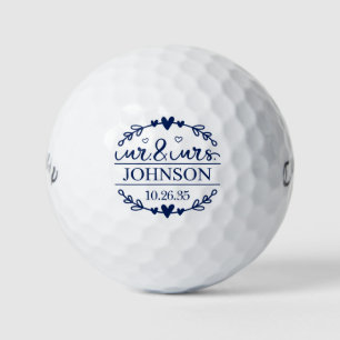 Hochzeitsgeschenk für Mr & Mrs Golfball