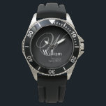 Hochzeitsgeschenk für Trauzeuge Monogram Classic S Armbanduhr<br><div class="desc">Hochzeitsfeier gibt Trauzeugen Trauzeuge Geschenk Monogram Cool Classic Sportuhr. Klicken Sie auf diese Vorlage personalisieren, um sie mit Ihrem Monogramm Initial, dem Namen und dem Hochzeitdatum schnell und einfach anzupassen. Wedding Trauzeuge Geschenk Monogram Classic Sports Watch, ist Teil der Trauzeuge Geschenke Collection in diesem Laden. 30 Tage Geld zurück Garantie....</div>