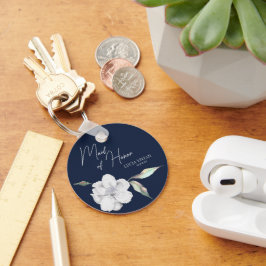 Hochzeitsgeschenk für Trauzeugin Navy Schlüsselanhänger